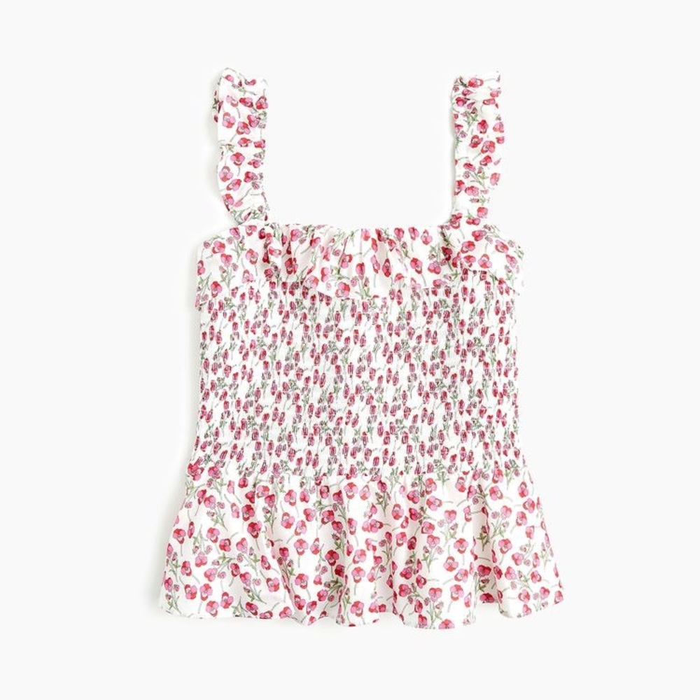J. Crew liberty floral smocked top. XL